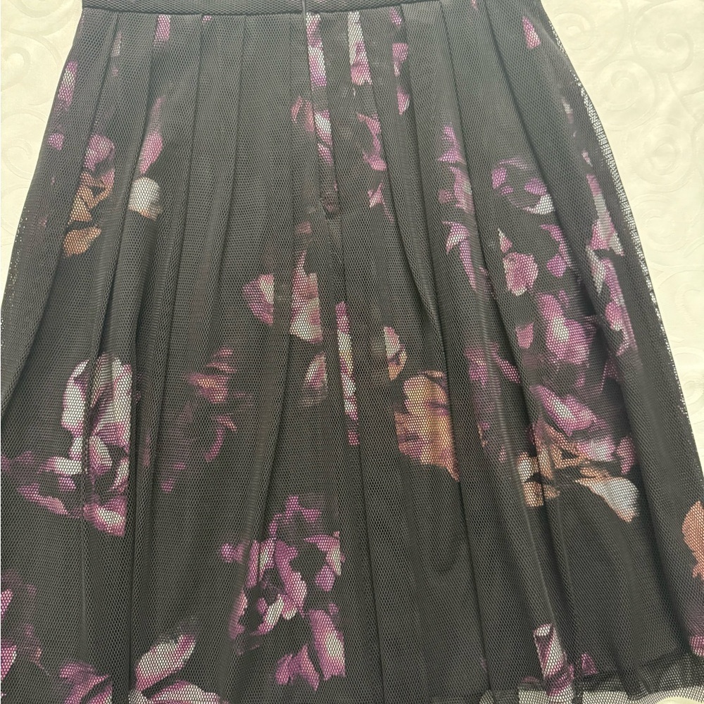 SKIRT of ANTONIO MELANI Black and Pink Pleated - Picture 4 of 6